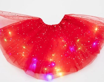 LED Tutu - Christmas tutu skirt - Light up Tutu - Skirt with LED Glowing Lights. Gifts for Girls