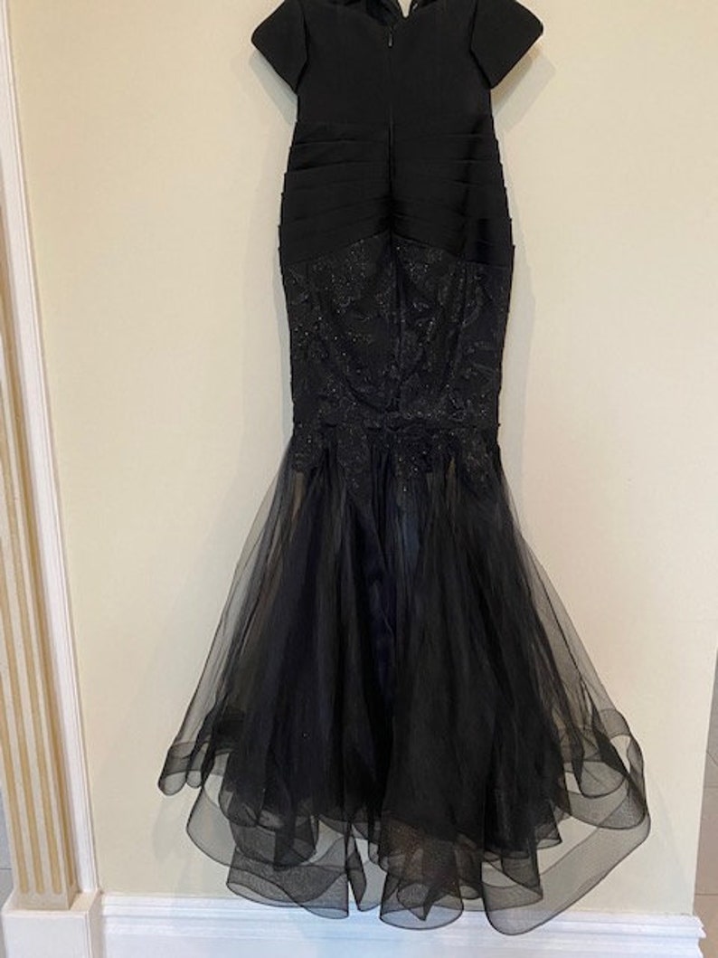 Maxi Corset Dress Black Wedding Dress Tulle Party Dress Etsy