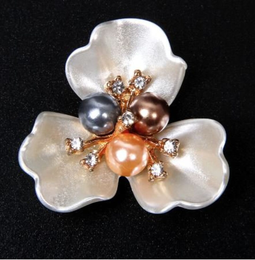 5 Pieces Pearl Shell Flowers for Jewelry Making Craft Etsy