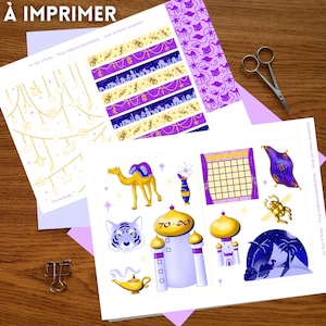 Arabian Night (Aladdin) | Journal Kit | Printable Stickers