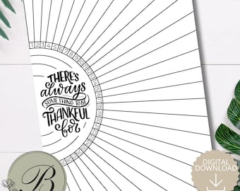 Gratitude Tracker Printable | Undated Monthly Journal (Digital Download)