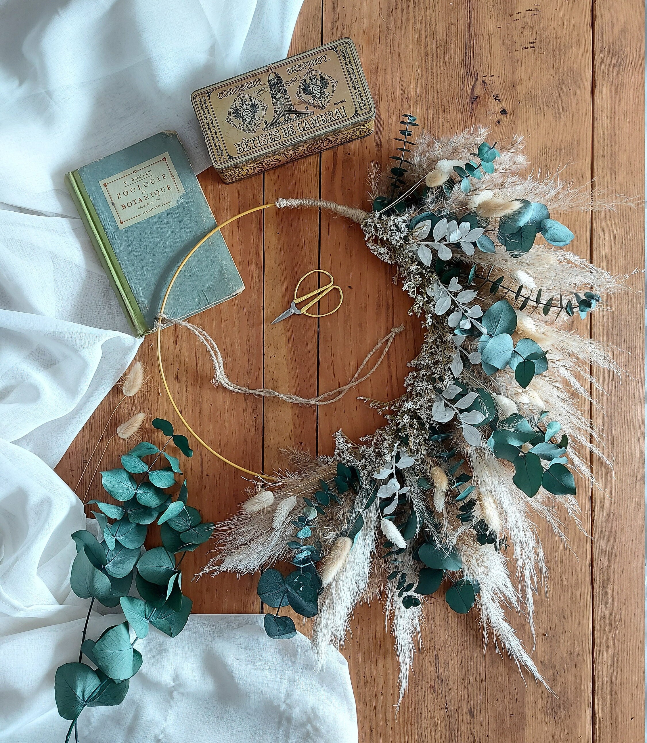 Couronne Fleurs Séchées Narcisse