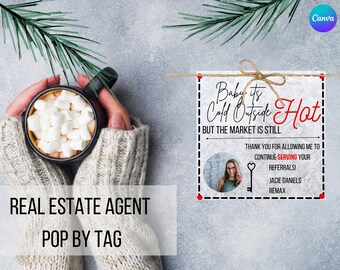 Realtor Pop By Tag: Client Gift, Real Estate Marketing (Canva Template)