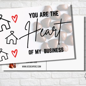 Valentine's Real Estate Post Card | Realtor Valentine's Day Marketing | Real Estate Agent Marketing | Canva Template for Agents