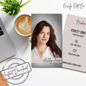 Realtor Business Card | Real Estate Business Card Template | Realtor Branding | Blush Business Card