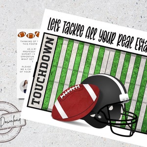 Neighborhood Farming Postcard, Real Estate Editable Post Card | Football | Real Estate Agent Marketing | Editable Templates | Realtor Fall