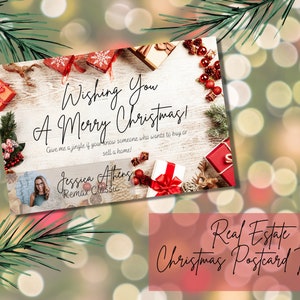 Kerstbriefkaart voor makelaar in onroerend goed | Briefkaart van Kerstmis van Onroerende goederen | Vastgoedmarketing | Kerstmarketing
