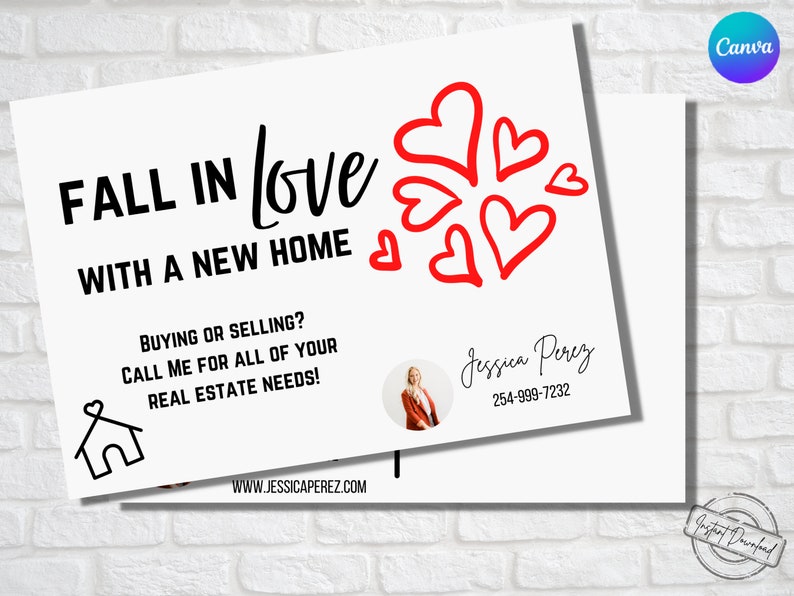 Valentine's Real Estate Post Card Realtor Etsy