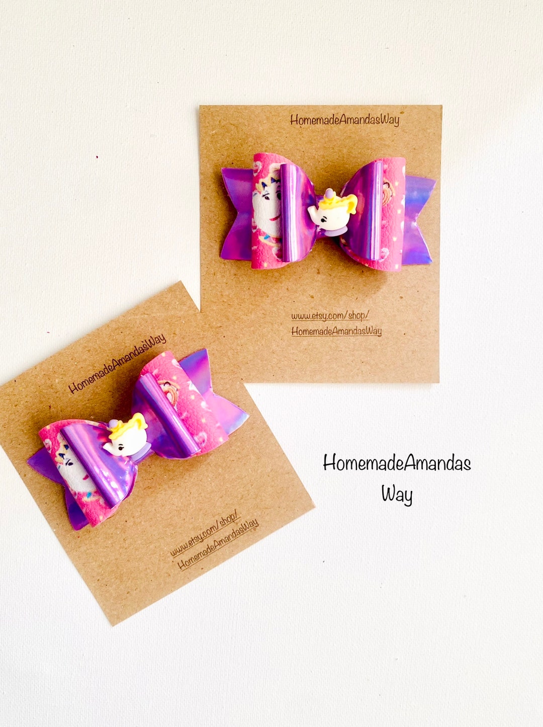 Princess Bow Teapot Bow Belle Girl Bows Headband Bow Magical Bow Gift