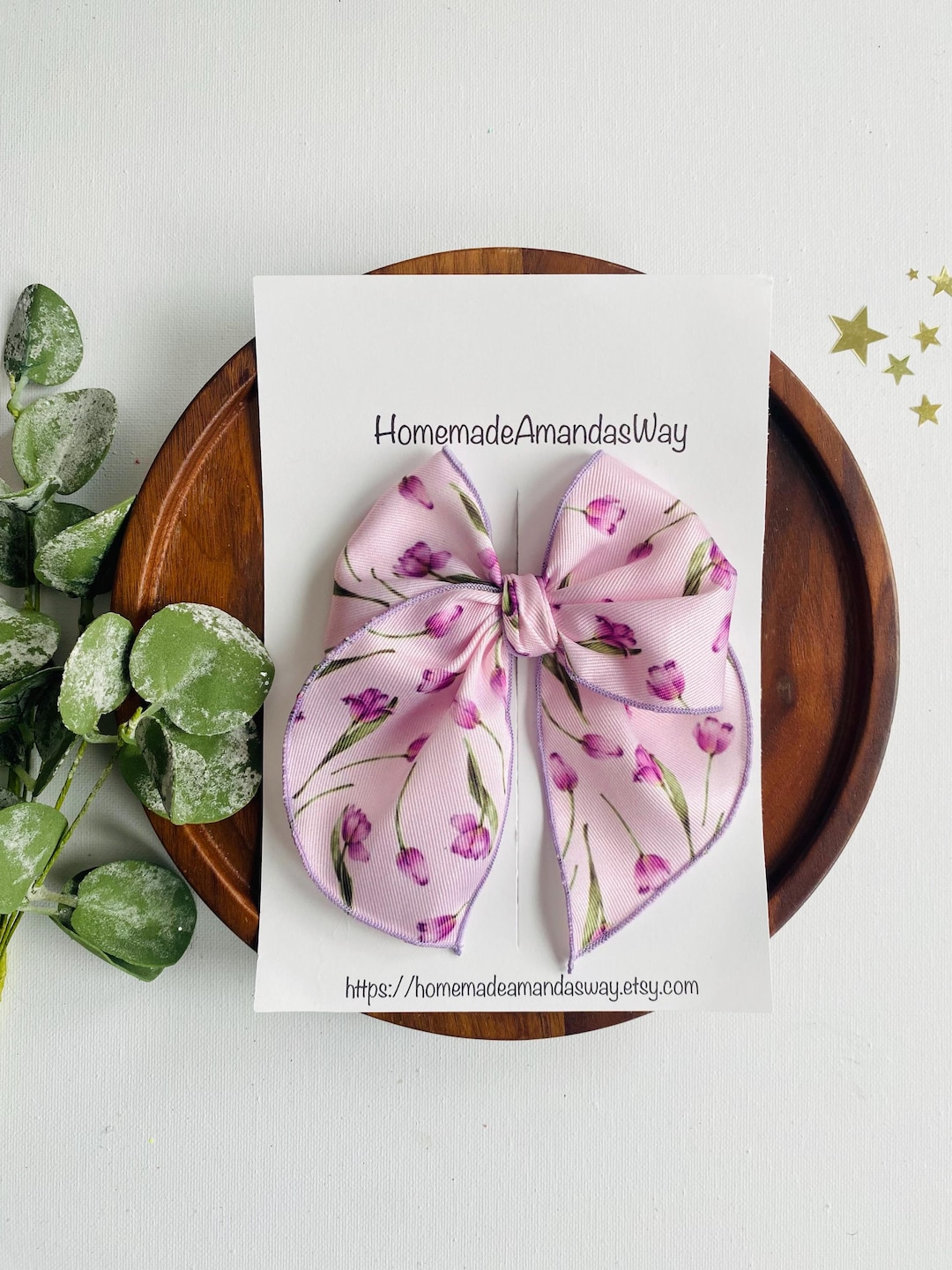 Tulip Floral Fable| Spring Floral Fable| Medium Fable| Coquette Bow ...