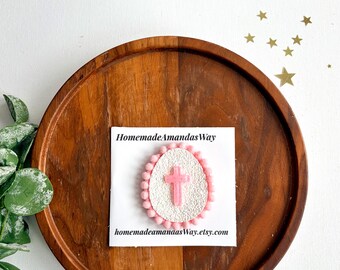 Religious Easter Hair Accessories, Easter hair clip, he is risen, baby Clippies, feltie clips, spring accessories