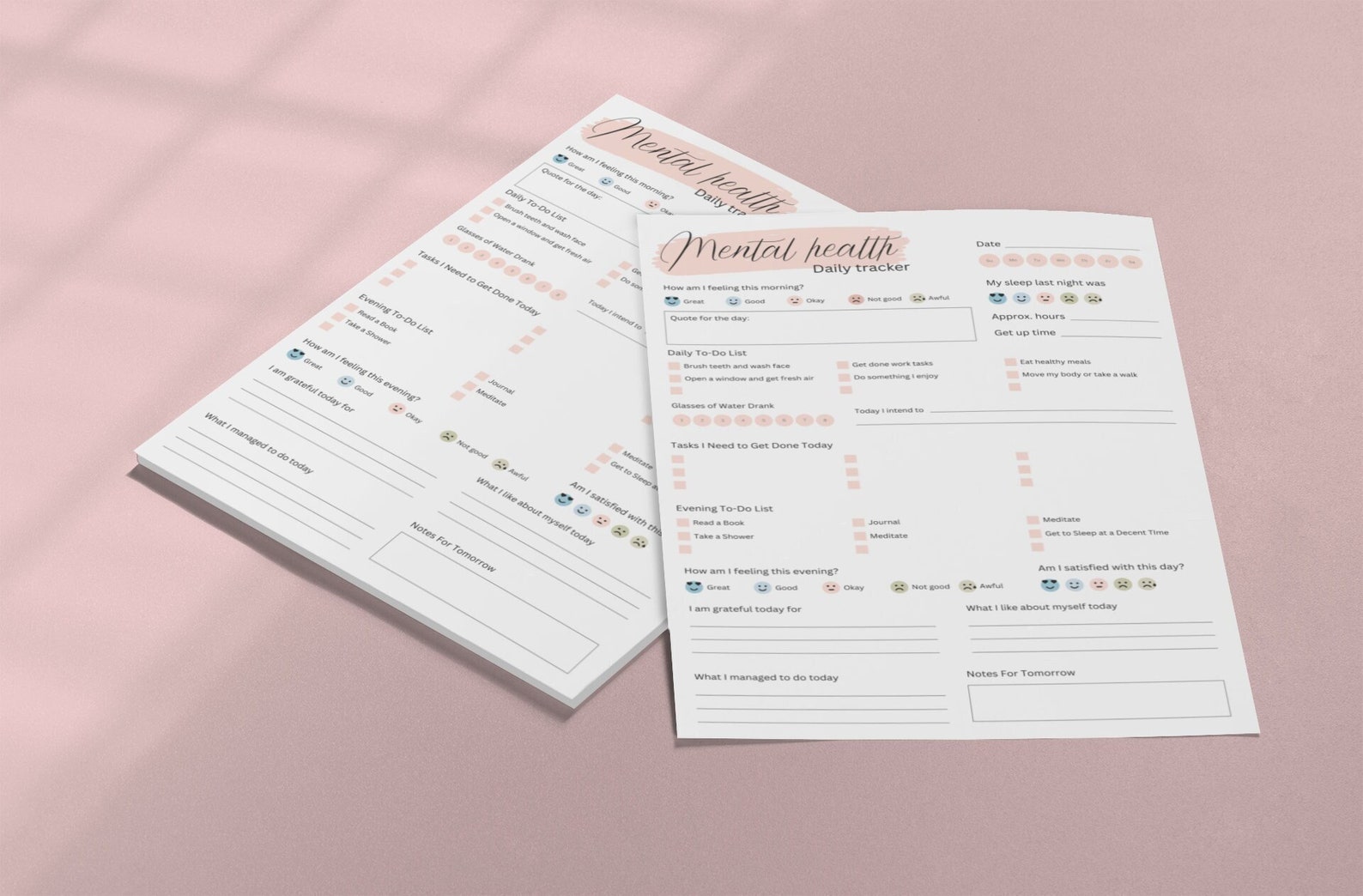 Printable Instant Digital Download Mental Health Tracker PDF Mental ...