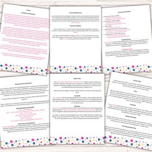 Daycare Policy Printable Editable Canva Template Digital Download ...