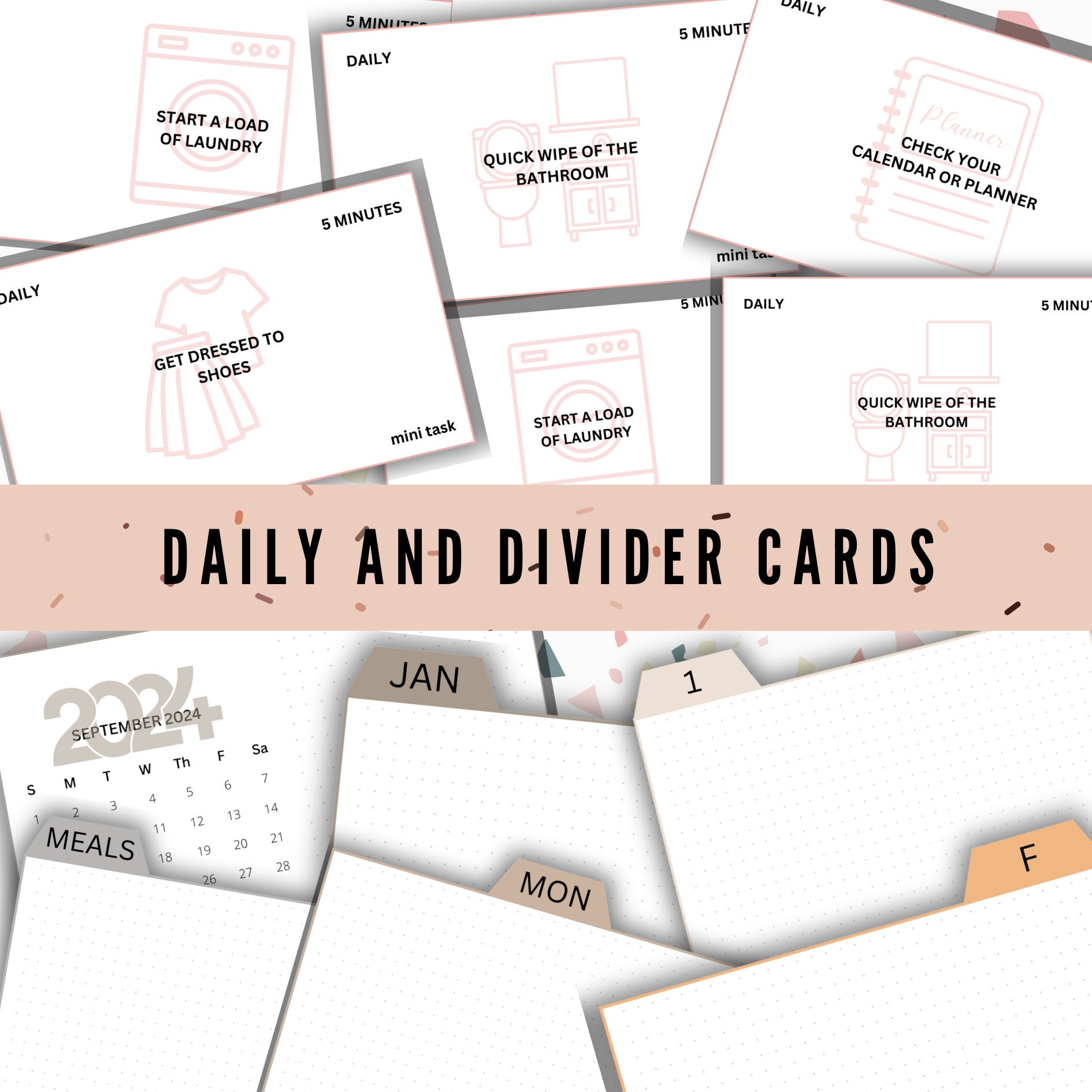 Printable Life Organization Index Card System PDF Life Organization