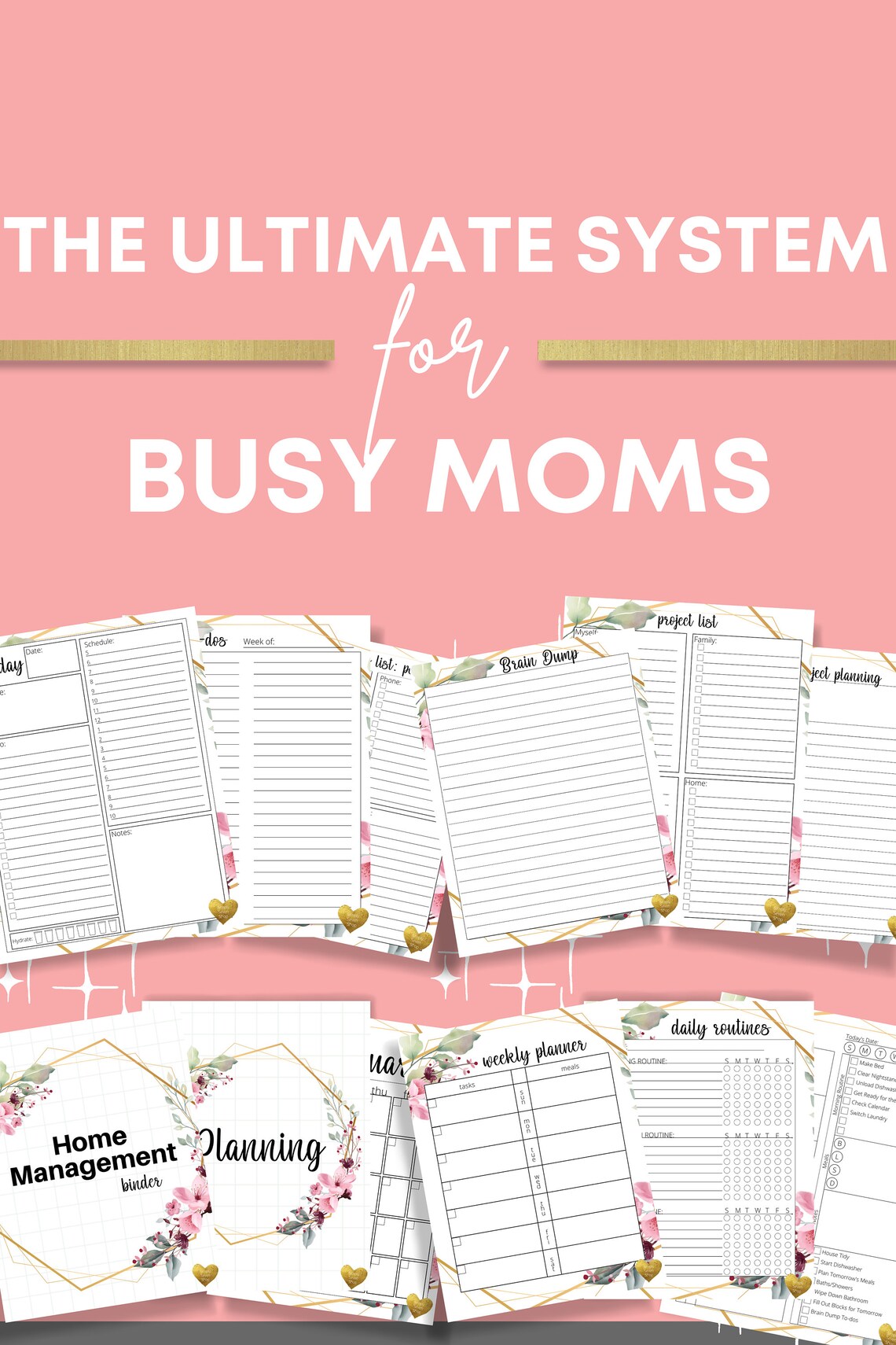 100 Page Ultimate Floral Home Management Binder System for - Etsy