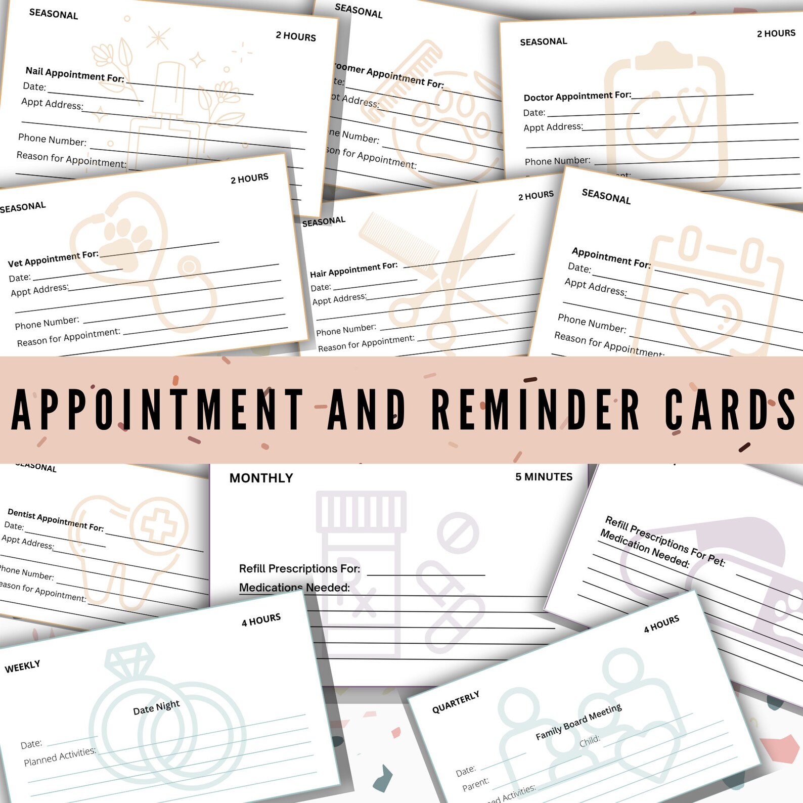 Printable Life Organization Index Card System PDF Life Organization