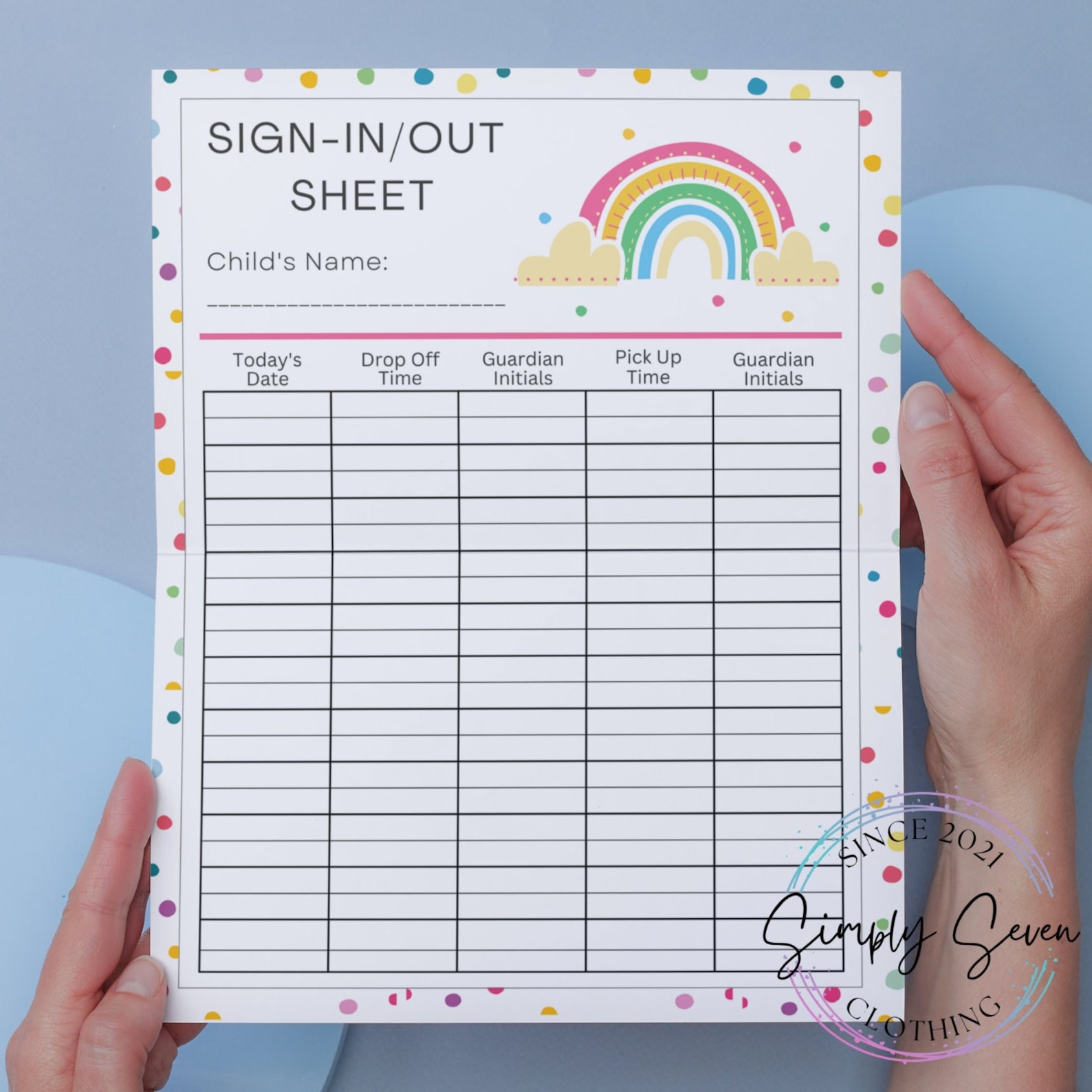 Printable Daycare Sign in Sheet Instant Download Sign in Sheet Daycare Printable Daycare Sign in Sheet Instant Download Sign in Sheet Daycare