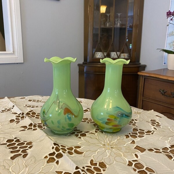 Glass Snowflake Vase Etsy