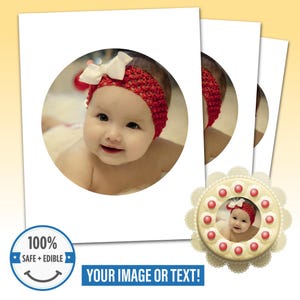 Custom Edible Cake Topper 7.5" Circle (includes 1 Edible Image Cake Topper)