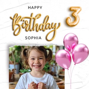 Custom Edible Cake Topper, Edible Cake Topper, Edible Image, Image Edible Cake Topper with YOUR name and YOUR photo and YOUR age