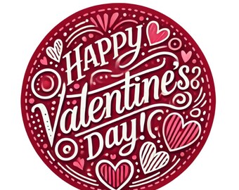 Valentine's Day Edible Cookie Topper | Red Hearts, Frosting Sheet