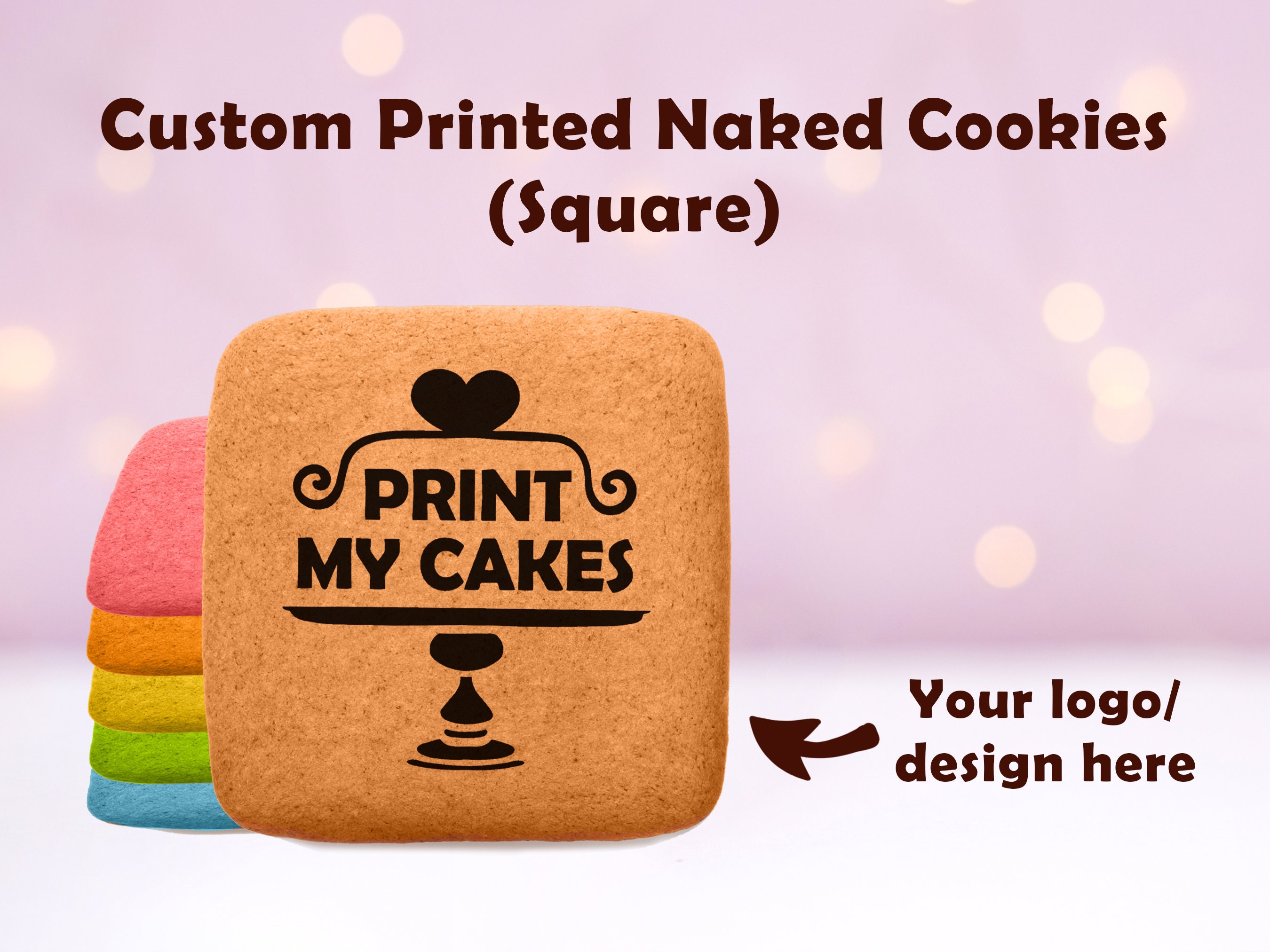 Square Printed Cookies