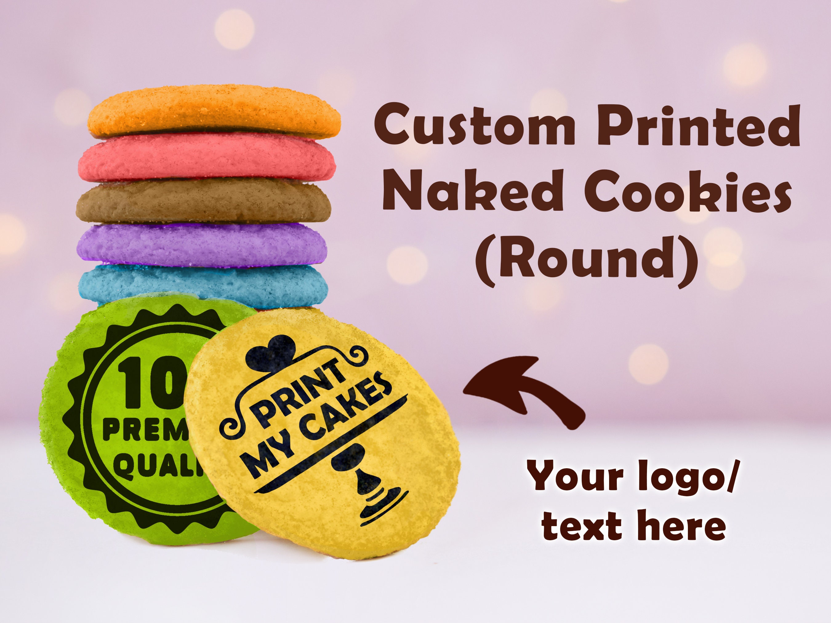 Round Printed Cookies