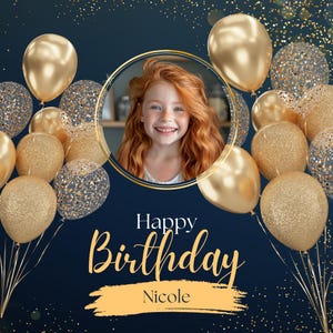 Custom Edible Cake Topper, Edible Cake Topper, Edible Image, Image Edible Cake Topper with YOUR name and YOUR photo