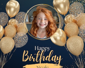 Custom Edible Photo Cake Topper, Personalized Birthday Party