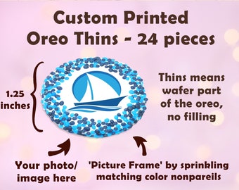 24 Custom Printed Oreo Thins Cookies – Photo, Logo Favors