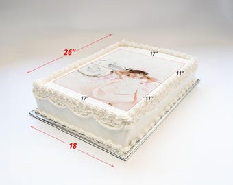 Custom Split Cake Topper - Full Sheet Cake (Edible Image)