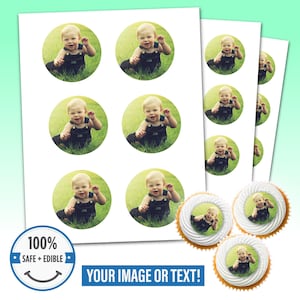 Custom Edible Cookie Toppers - 3&quot; size (includes 6 Edible Image Cookie Toppers)