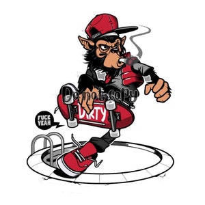 Skate life ready to press sublimation/DTF heat transfer for shirts and accessories