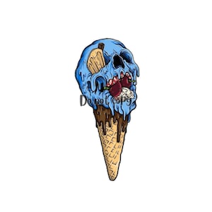 Zombie ice cream ready to press sublimation/DTF heat transfer for shirts and accessories