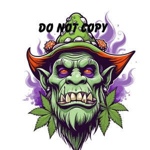 Marijuana orc sublimation png digital download