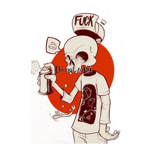 Graffiti skeleton sublimation png digital download