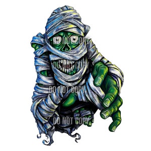DTF ready to press zombie/mummy heat transfer