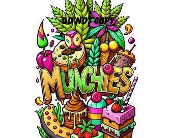 Marijuana munchies sublimation png digital download
