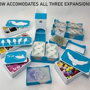 Ultimate Wingspan Upgrade | Expansions Organizer Storage Insert | Dice Tower | Asia Expansion | Oceania Expansion | European Expansion
