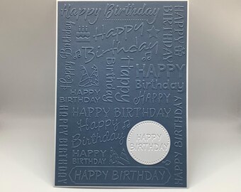 Happy Birthday Cards, Embossed, Set of 5, Handmade - Etsy