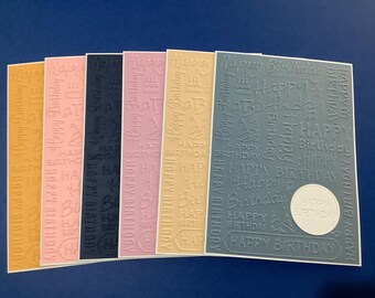 Embossed Happy Birthday cards