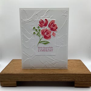 Sympathy card, handmade sympathy card, greeting card, with heartfelt sympathy