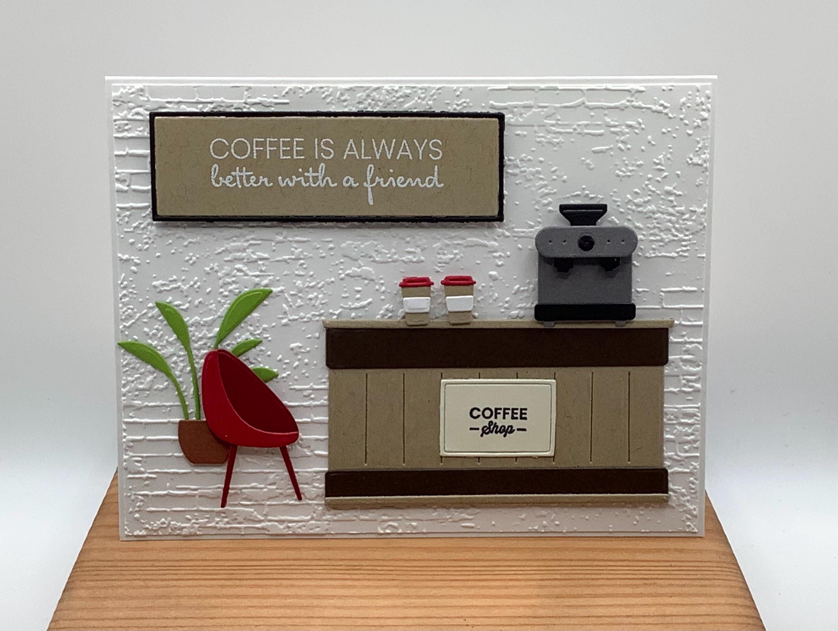 Coffee Message Card Handmade Coffee Friend Greeting Card - Etsy