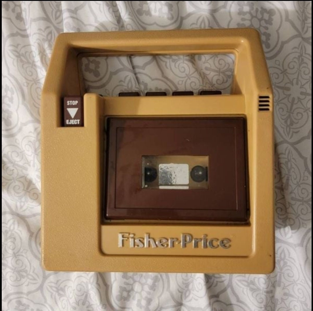 Vintage 80s Fisher Price Classic Cassette Tape Player Toy Etsy