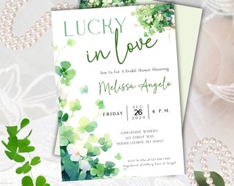 Lucky In Love Shower Invite, Lucky In Love Invitation, Lucky In Love Bridal Shower Invite, Lucky In Love Bridal Shower,
