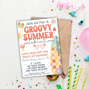 Schools Out For The Summer Party Invite, Grad Pool Party Invitation, Schools Out Summer Invitation, End of the Year Summer Party Invites