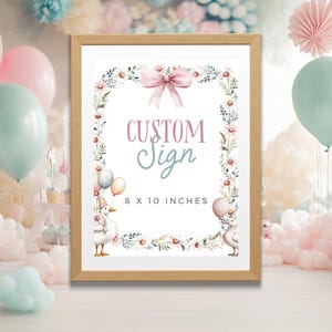 One Silly Goose Welcome Sign,One Silly Goose Birthday Signage,1st Birthday One Silly Goose Sign, Floral Silly Goose First Birthday Bundle