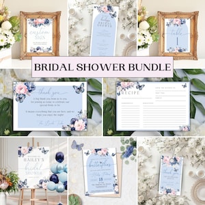 Lifetime of Butterflies Invitation Bundle, Lifetime of Butterflies Bridal Shower, Butterfly Themed Bridal Shower Invitations Bundle