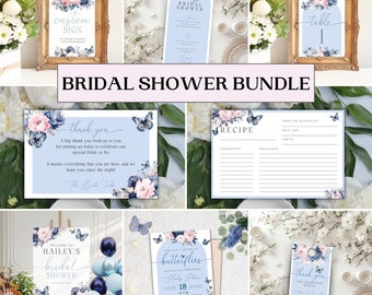 Lifetime of Butterflies Invitation Bundle, Lifetime of Butterflies Bridal Shower, Butterfly Themed Bridal Shower Invitations Bundle