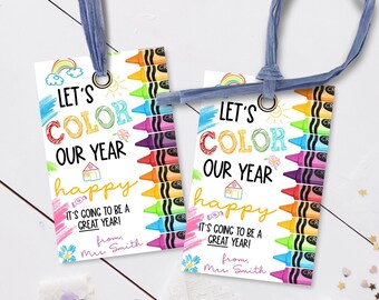 Good Luck School Year Tag, Back To School Prayer Gift Tag, Teacher Appreciation Highlighters Tags, 1st Day of School Gift Tag